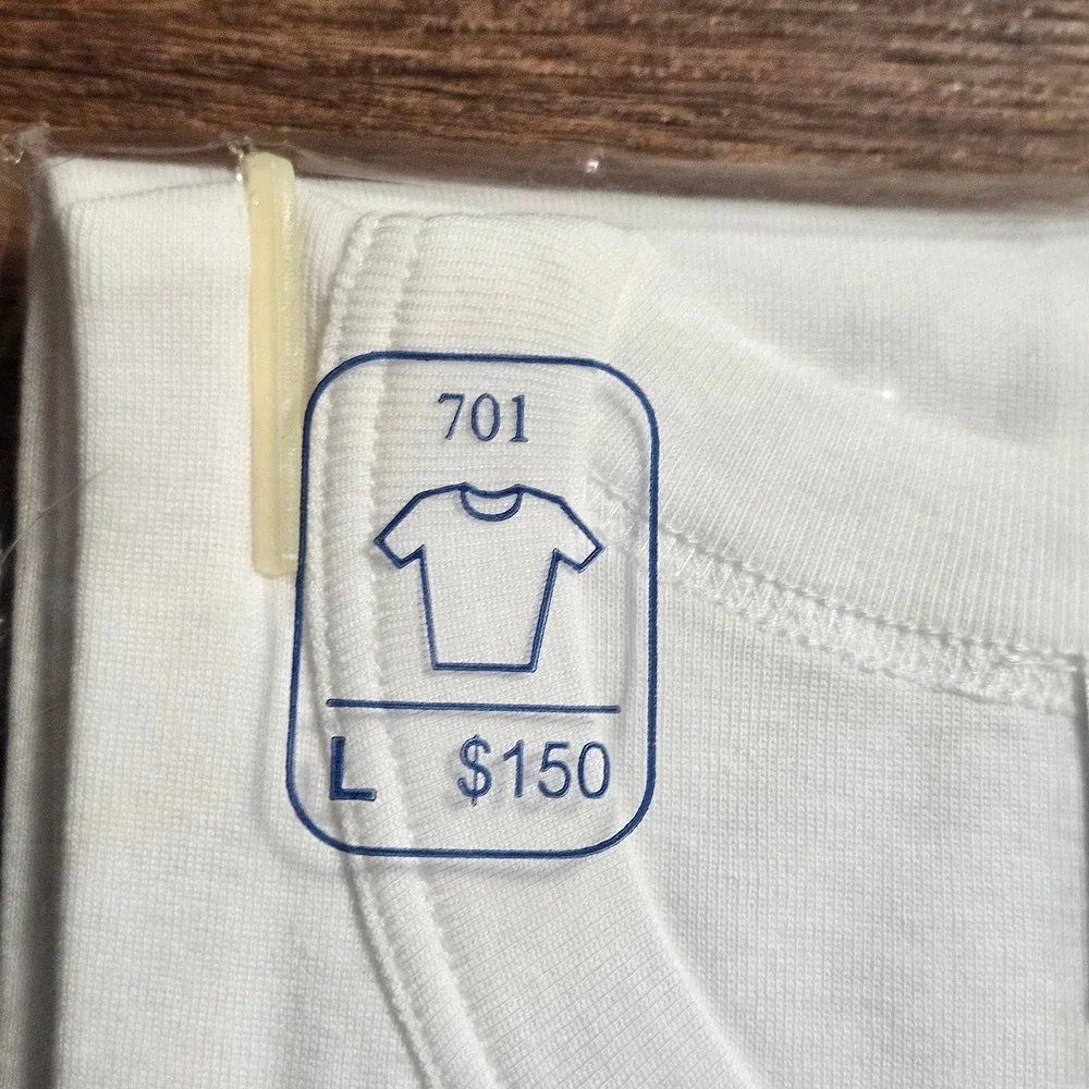 Lot of 3 Vintage BVD and FET White Short Sleeve Shirt L Undershirts Cotton NWT
